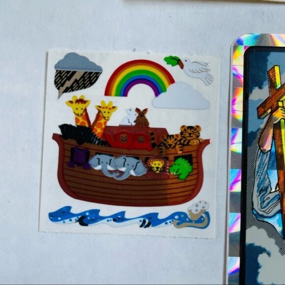 Assorted Religious Strickers Noahs Ark Mary Jesus Heart Angels Art Crafts - Picture 7 of 7